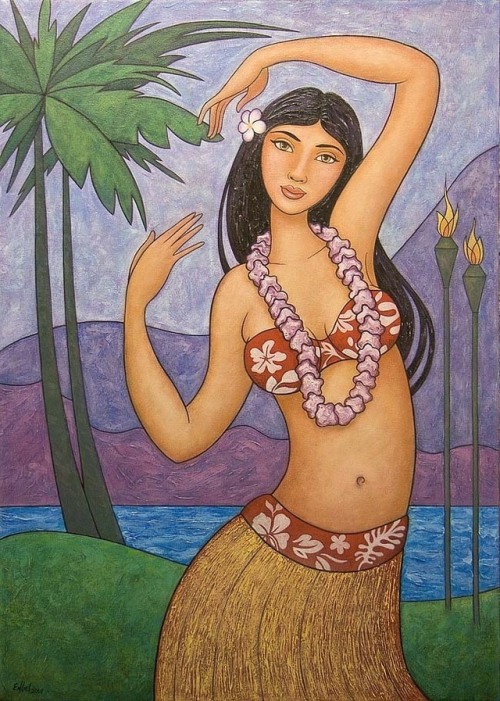 engelart:“Pretty Maui Girl”,  2009 by Norman Engel