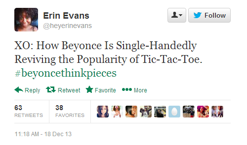 talesofthestarshipregeneration:   sook-hee: ‘Beyonce Think Pieces’ Hashtag Mocks Media’s Reaction to Album  GOD i love black people! 