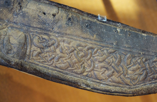 Decorated Viking artefacts from the Yorkshire Museum, York. 27.8.16.