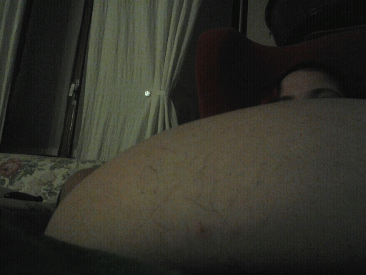 theitalianfatty:  Bored shots in front of the tv.