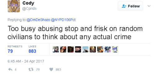 I suspect the NYPD need better PR people.