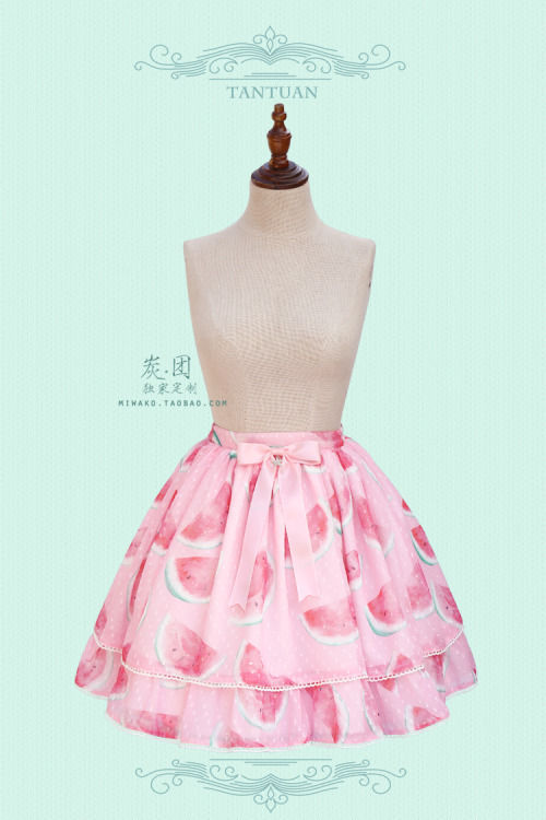 truth2teatold: Miwako Eat Watermelon with Me! series preorder - jumperskirt, skirt, cutsew, hair cl