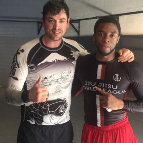 chadwickbosemanlovers:Mancrush Monday! Chadwick Boseman training in jiujistu for the upcoming Black 