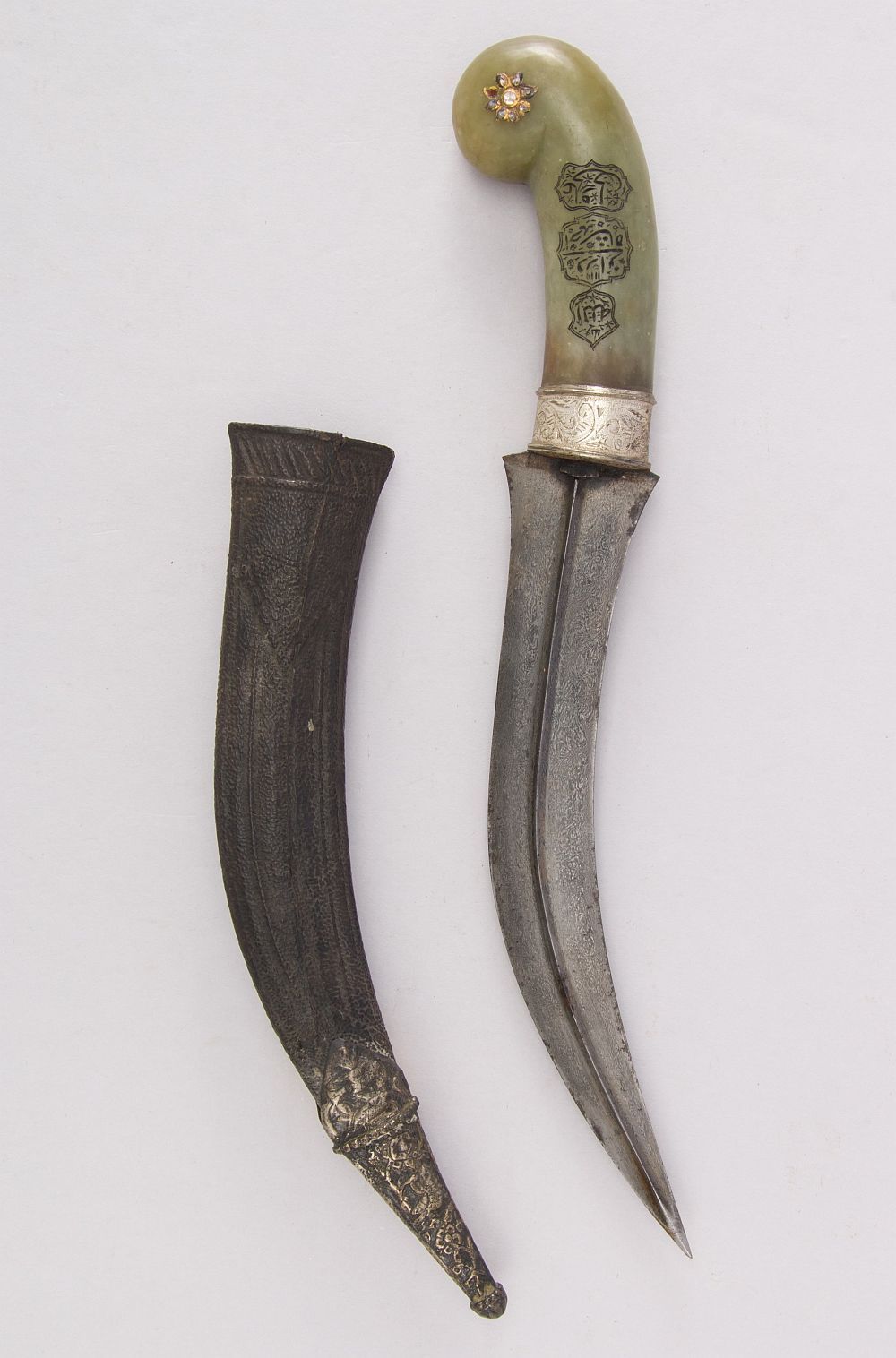 art-of-swords:  Khanjar Dagger with Sheath Dated: 18th century Culture: Indian Medium: