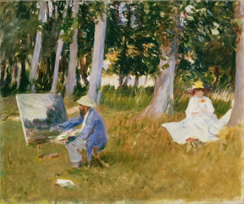Claude Monet Painting by the Edge of a WoodJohn Singer Sargent (American; 1856–1925)1885Oil on canva