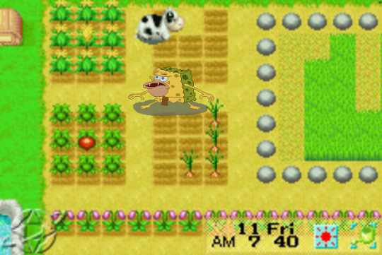 Turning on a harvest moon game after an extened period of time: