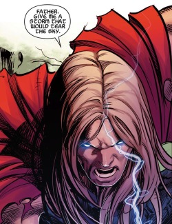 addictedtomarvel:  Avengers #013 - Thor Father, give me a storm that would tear the sky. Art by Mike Deodato 