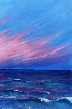 mintnights: sunset ocean  🌊💫🌸  