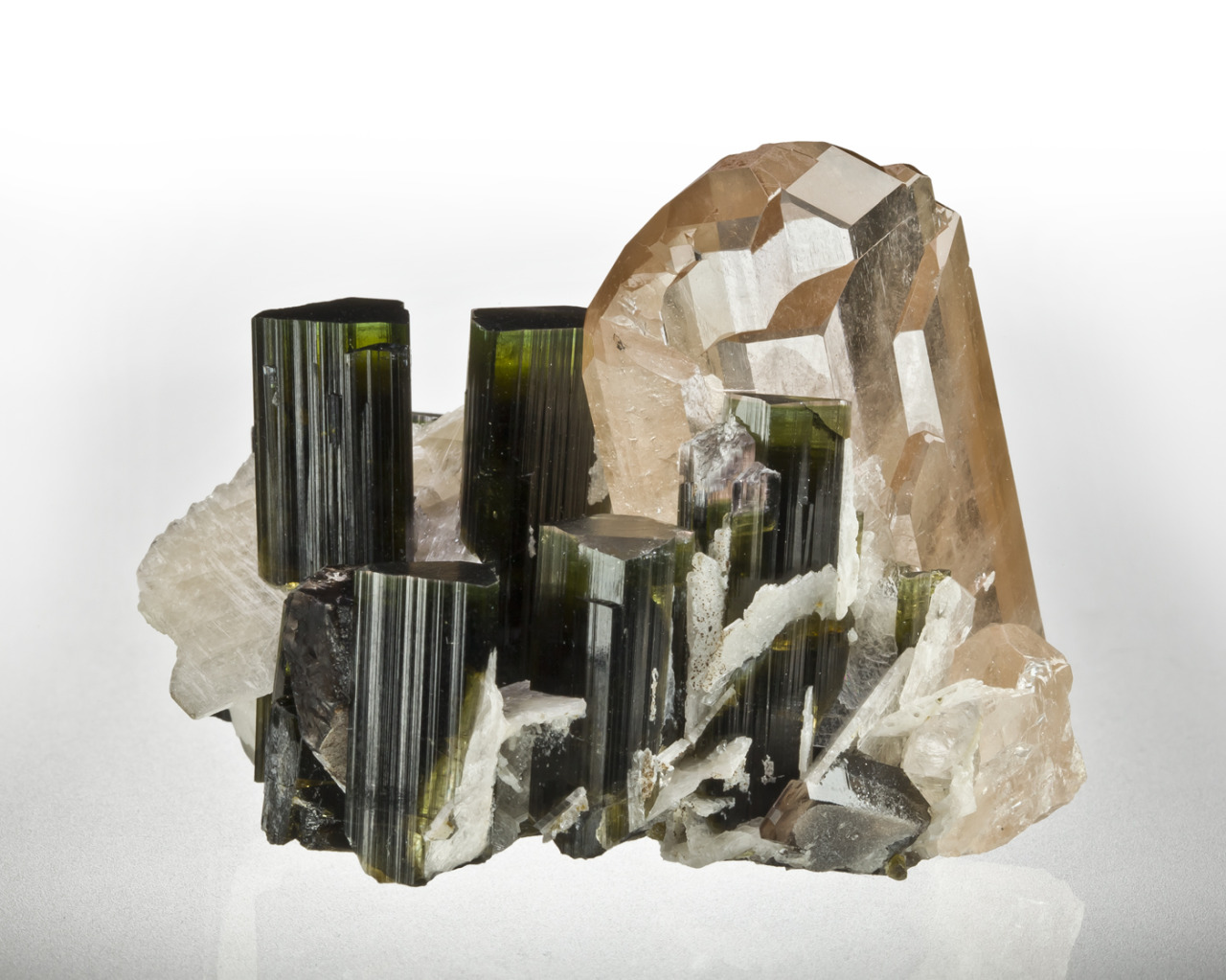 fuckyeahmineralogy:  Topaz and Tourmaline; Stak Nala, Skardu District, Pakistan