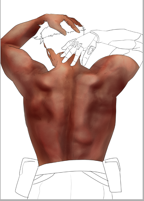 Also btw, I was super proud of how I painted that Shiro back but it got kinda lost with the tattoos  so here’s how it looked like without them<u< mmhmmm