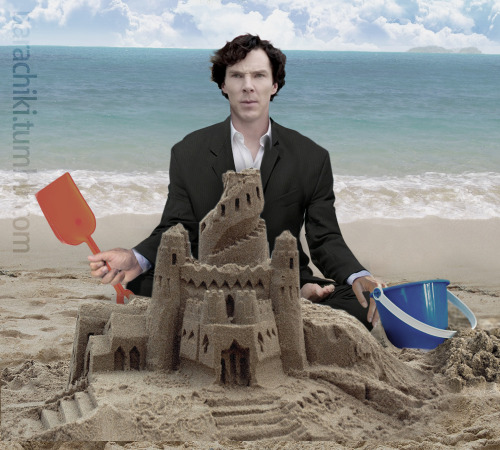 barachiki:barachiki:Sherlock spends the day making Sand Mind Palaces.John manages only a Sand Bungal