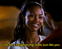 blackgirlwhiteboylove:  Zoe Saldana and Ashton Kutcher in Guess Who.