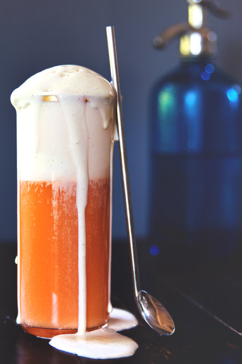 mineralists: thelazydaisyspeacefullife: cwnerd12: thecakebar: Thai Iced Tea Float Tutorial FUUUUUUUU