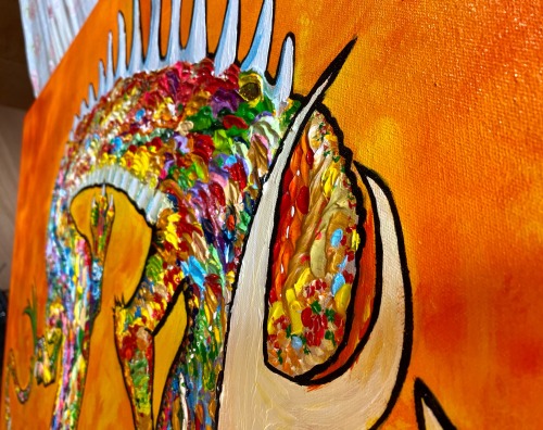 Here He Is, In All His Glory! 120cm X 90cm.
