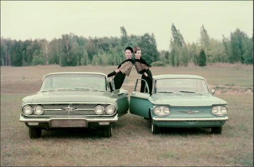 1960 Chevrolet Bel Air Sport Coupe and Corvair