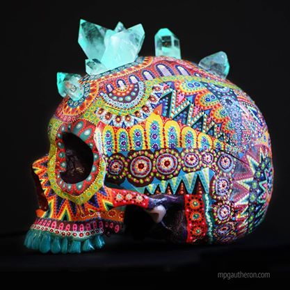 asylum-art:  Marie-Pascale Gautheron Facebook | Etsy | Saatchi Art The term ‘go big or go home’ springs to mind when I view the work of  Marie-Pascale Gautheron. Or better yet ‘ go mental or go home’ because these skull creations are just that.