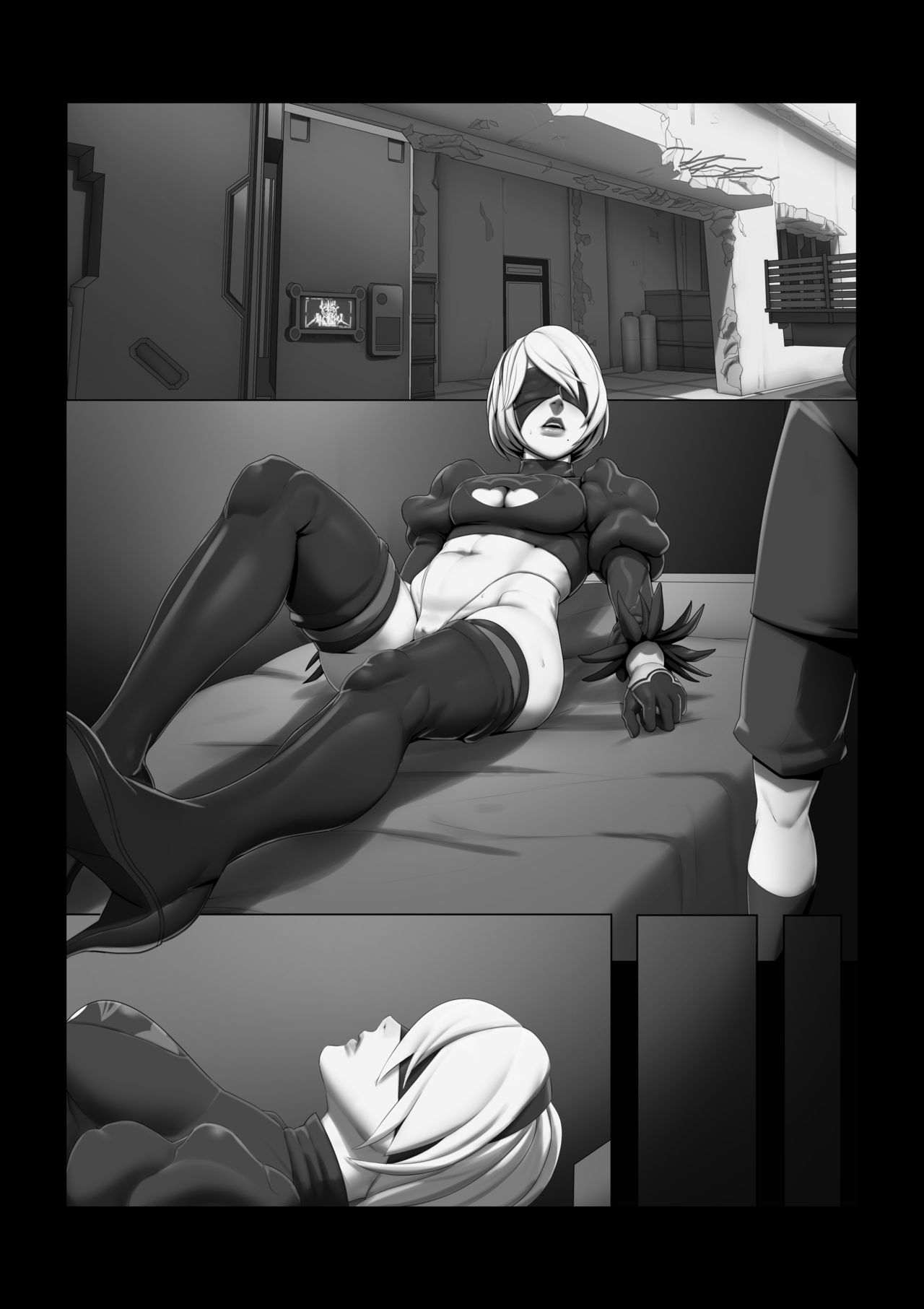 johndoe-art:  Unfinished Nier: Automata comic.PIXIV|PATREON