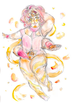 spaceinfusion:  my rose/pearl fusion headcanon,