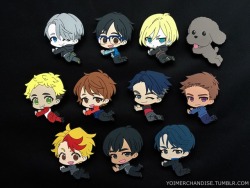 yoimerchandise: YOI x Bushiroad RabaQ Suction Cup Rubber Mascots Original Release Date:March 2017 Featured Characters (11 Total):Viktor, Yuuri, Yuri, Makkachin (Animate Exclusive Bonus), Christophe, Guang Hong, JJ, Michele, Minami, Phichit, Seung Gil