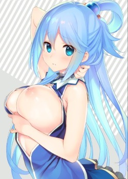 hentai-dreams-goddess-third:  The most fuckin sexiest Konosuba hentai collection set part 1 💙 Feat the sexy Aqua 💙 Aqua hentai set 💙