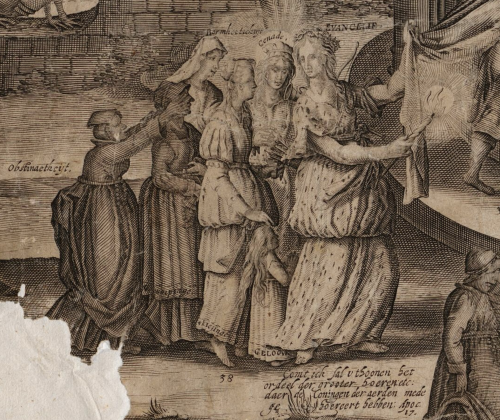 Anti-Catholic engraving (1605). Detail.