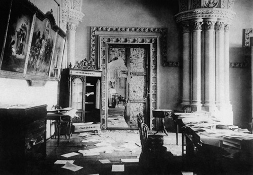 Winter Palace, Petrograd (Saint-Petersburg)Aftermeth of the robbery by red army soldiers circa 