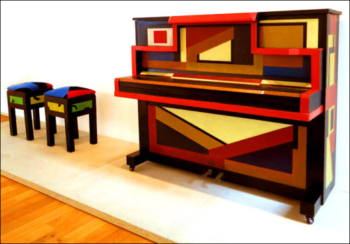Piano decorated by Auguste Herbin, 1920s