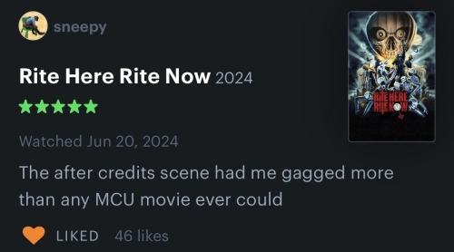 A Few Of My Fave Letterboxd Reviews Of Rite Here Rite Now Part 1