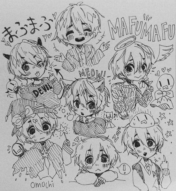 soramafu:  doodles of the mofumofu(oops these photos’ placement might be a bit