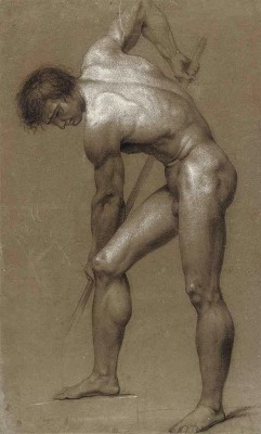 hadrian6: Study of a Male Nude. 1800. The