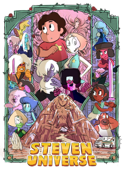 cubedcoconut:Here’s the rough draft for my upcoming SU poster! It’s gonna be a big one :DWhen it’s d