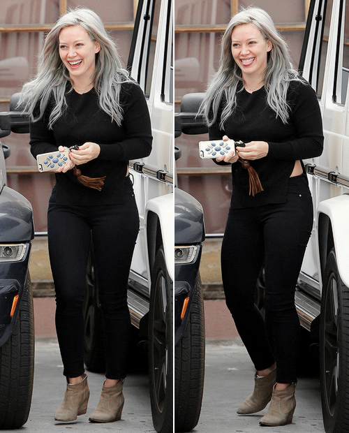 hilarydaily: Hilary Duff at Cherry Soda Studios in Los Angeles, April 23rd