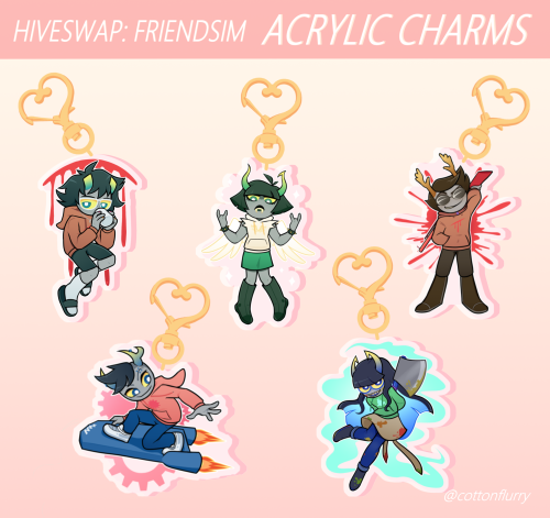 ☆ PRE-ORDER! Hiveswap Acrylic charms!  ☆ Double-sided, 2.5″ charms with glitter epoxy cover availabl
