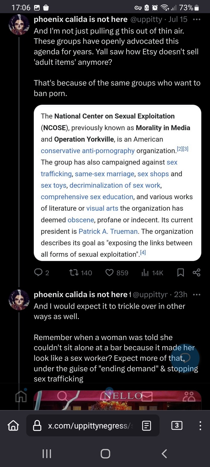 Some Screenshots From #kosa On "twitter" For Y'alls Consideration...