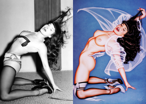 elsex:    Bettie Page and inspired paintings porn pictures