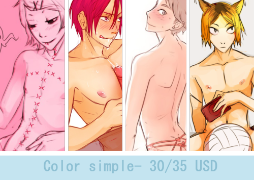 wideop3n:  Officially opening commissions~!  -Lineart/greyscale  (1-2 layers) : 20/25* USD -Color simple (3-4 layers): 30/35* USD -Color detailed (4-10 layers): 40/45* USD -Paypal only (check more of my stuff here) -Will draw: all kinds of guro, girls,
