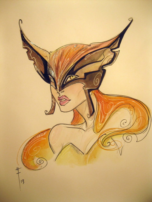 thehappysorceress: My Shayera Hol Hawkgirl commission from Sara Richard