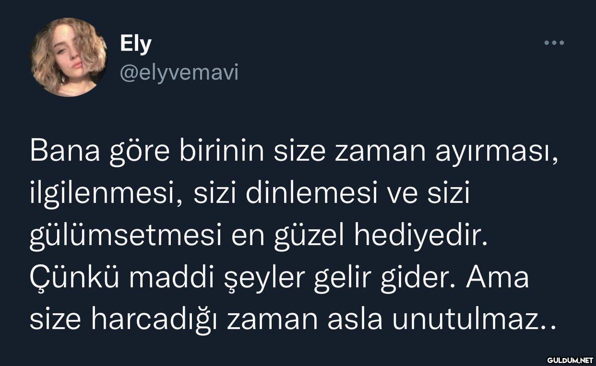 Ely @elyvemavi Bana göre...