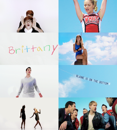 brittanacedes: GLEE MEME: Four Colors↳ White, blue, black and pink