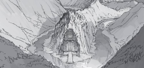Legend of Korra - B&amp;W Scenery Concept Art