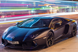 automotivated:  Matte Black Lamborghini Aventador