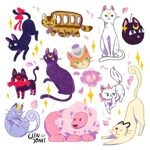 Finished all the cats! Excited to get these prints done in time for Hannover MCM! Can you guess them
