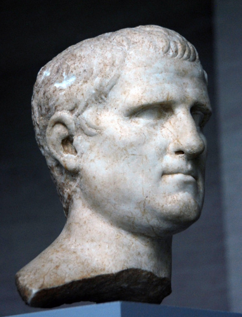 myglyptothek:Portrait of Agrippa. C. 40 BC. Marble. Kunstsammlungen der Ruhr-Universität B