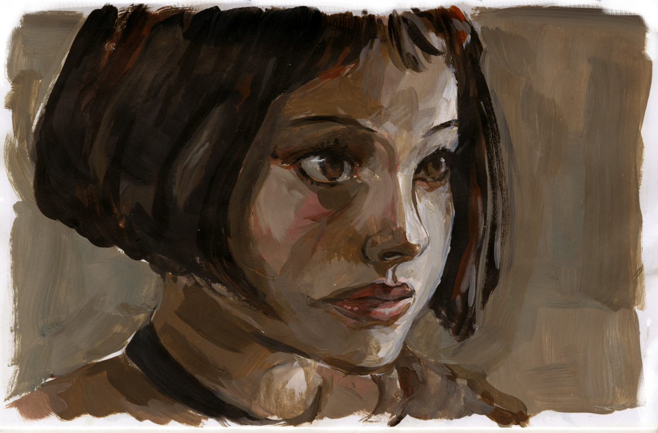 dulzon:  Natalie Portman as Mathilda from Leon the Professionalquick paintings from