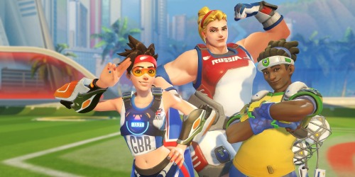 The 3 characters on the Overwatch summer games main menu represent the 3 most recent Olympics: Londo