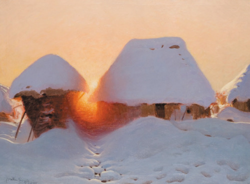 polishpaintersonly:“Winter” (1911)Roman Bratkowski (Polish;1869-1954 )oil on canvas, pri