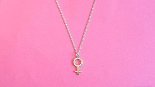 lovecantakeusaway:  Feminist Venus Symbol Silver Chain Necklace by catfightback on