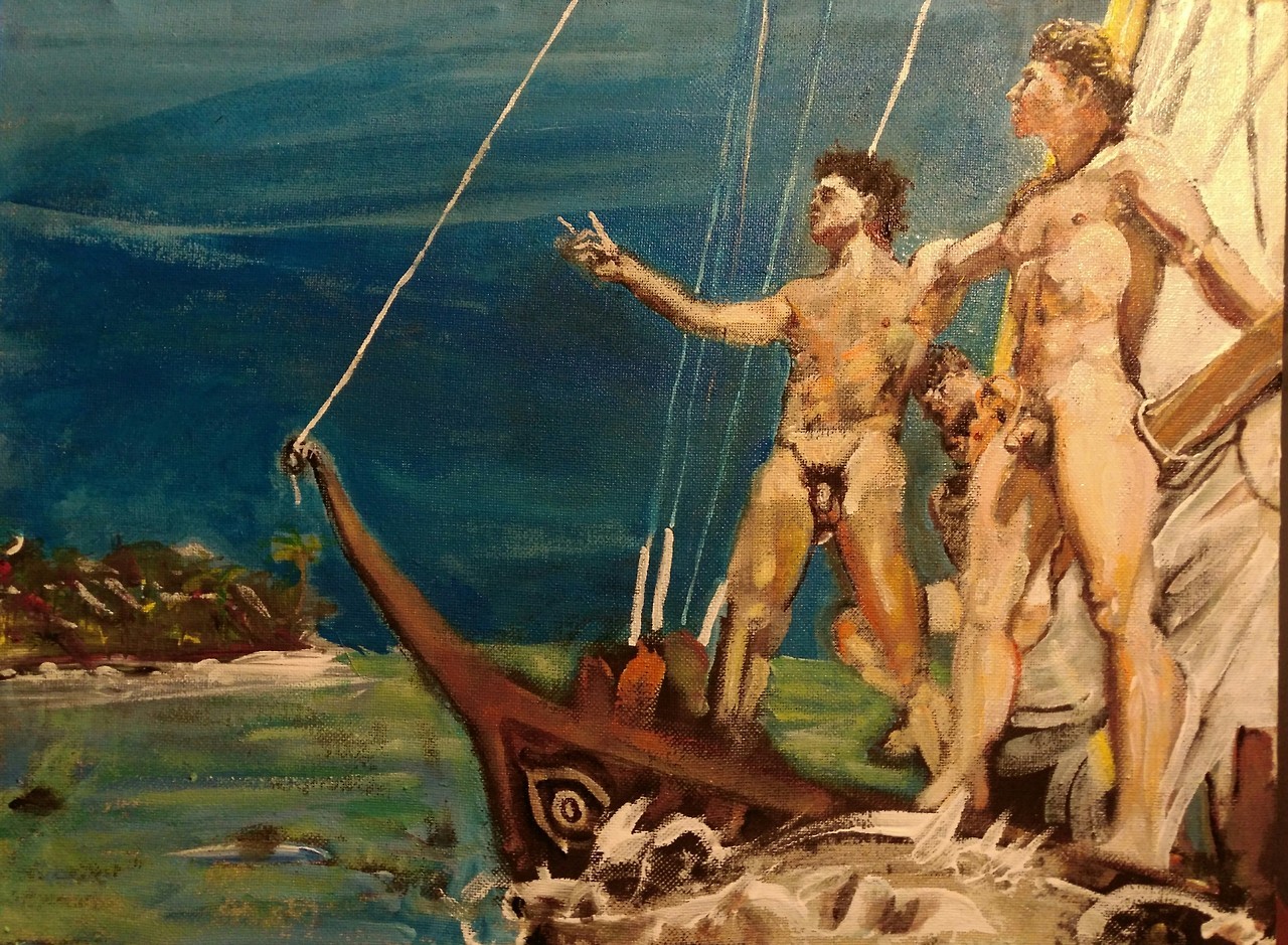 geopaintings:  “Argonautes” 40*30cm