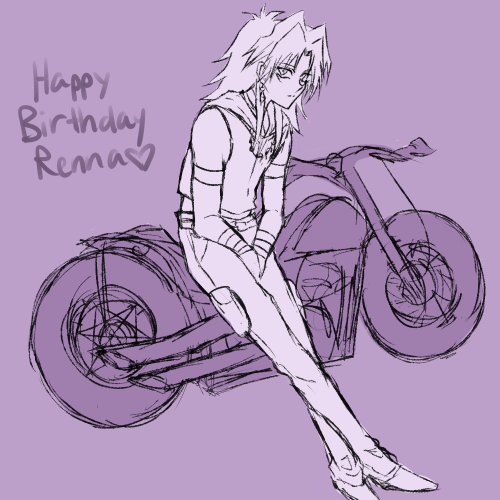 mekakushicode:  malik for my homegirl renna♥♥♥ (((how do motorcycles work idek)))