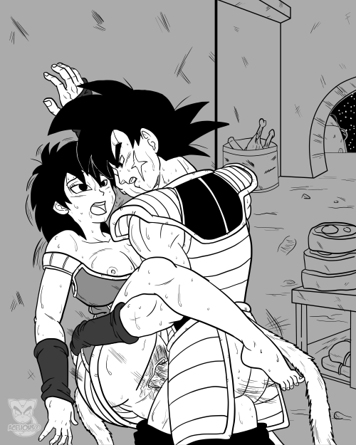 aceliousarts:â€œLetâ€™s Make A Kakarot.â€Lame ass title XDÂ Any who, funsexydragonballÂ gave me permission to finish up a sketch trade she did for me of Bardock and Gine. You can find her sketched version here.After finishing, I decided too add armor